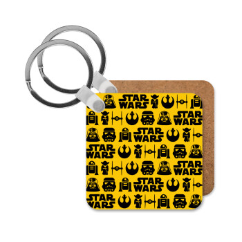 Star Wars Pattern, Μπρελόκ Ξύλινο τετράγωνο MDF