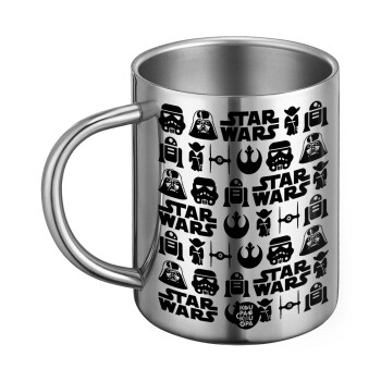 Star Wars Pattern, Ανοξείδωτη Μεταλλική Κούπα 450ml - Διπλού Τοιχώματος