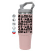 Pink color, 890ml (30oz) stainless Steel Tumbler with Handle
