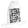 Backpack pouch GYMBAG white (28x40cm)