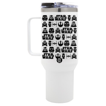 Star Wars Pattern, Mega Stainless steel Tumbler with lid, double wall 1,2L