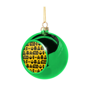 Star Wars Pattern, Χριστουγεννιάτικη μπάλα δένδρου Πράσινη 8cm