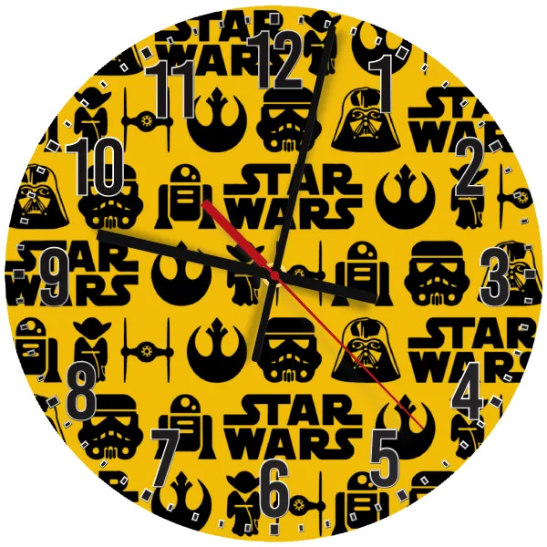 Star Wars Pattern — Ρολόι τοίχου ξύλινο 30cm