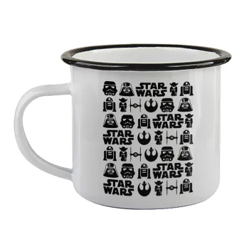 Star Wars Pattern, Κούπα εμαγιέ με μαύρο χείλος 360ml