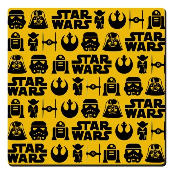 Star Wars Pattern, Τετράγωνο μαγνητάκι ξύλινο 6x6cm