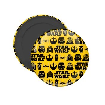 Star Wars Pattern, Μαγνητάκι ψυγείου στρογγυλό διάστασης 5cm