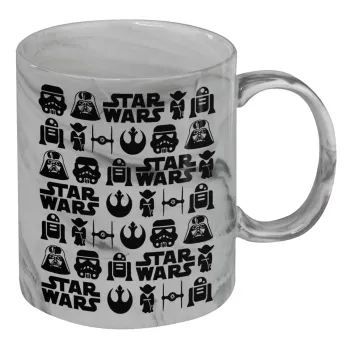 Star Wars Pattern, Mug ceramic marble style, 330ml