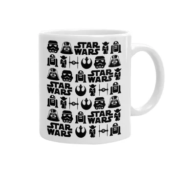 Star Wars Pattern, Ceramic coffee mug, 330ml