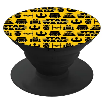 Star Wars Pattern, Phone Holders Stand  Black Hand-held Mobile Phone Holder