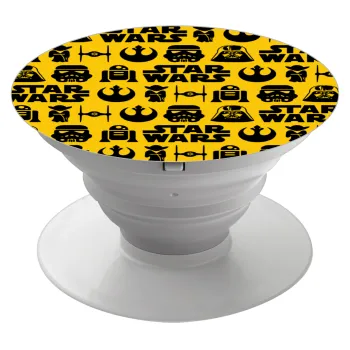Star Wars Pattern, Phone Holders Stand  White Hand-held Mobile Phone Holder