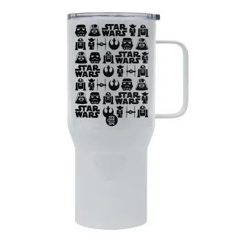 Star Wars Pattern, Mega Stainless steel Tumbler with lid, double wall 750L