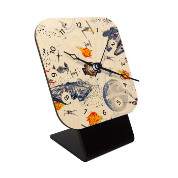 Ο πόλεμος των άστρων, Επιτραπέζιο ρολόι σε φυσικό ξύλο (10cm)