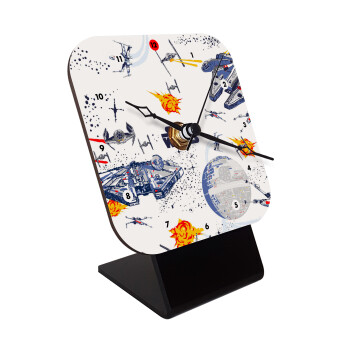 Ο πόλεμος των άστρων, Επιτραπέζιο ρολόι ξύλινο με δείκτες (10cm)