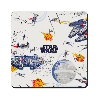 Star wars drawing, Τετράγωνο μαγνητάκι ξύλινο 9x9cm