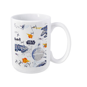 Star wars drawing, Κούπα Mega, κεραμική, 450ml