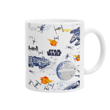 Star wars drawing, Ceramic coffee mug, 330ml