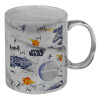 Mug ceramic marble style, 330ml