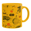 Ceramic coffee mug yellow, 330ml