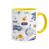 Mug colored yellow, ceramic, 330ml