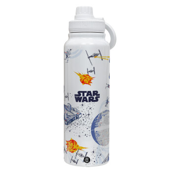 Star wars drawing, 1L Stainless Steel Thermal Bottle with Phone Holder & Double Wall Insulation