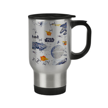 Ο πόλεμος των άστρων, Κούπα ταξιδιού ανοξείδωτη με καπάκι, διπλού τοιχώματος (θερμό) 450ml