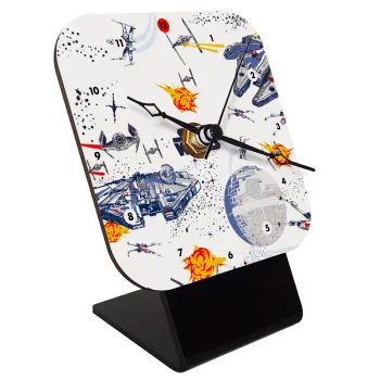 Ο πόλεμος των άστρων, Επιτραπέζιο ρολόι ξύλινο με δείκτες (10cm)