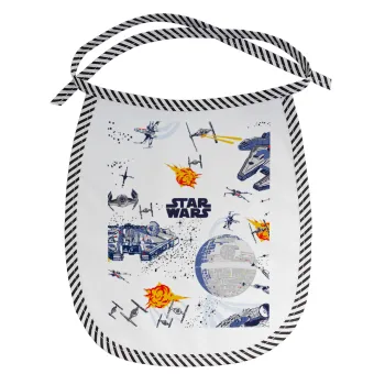 Star wars drawing, Σαλιάρα μωρού αλέκιαστη με κορδόνι Μαύρη