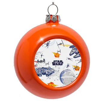 Star wars drawing, Orange Christmas tree ornament bauble 8cm