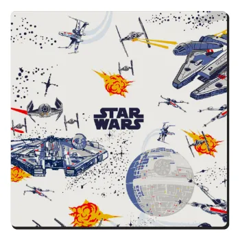 Star wars drawing, Τετράγωνο μαγνητάκι ξύλινο 6x6cm