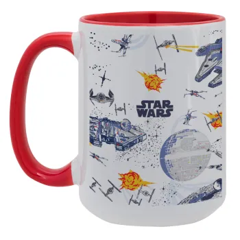 Ο πόλεμος των άστρων, Κούπα Mega 15oz, κεραμική Κόκκινη, 450ml