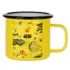 Metallic enamel MATT Yellow cup 360ml