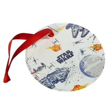 Star wars drawing, Christmas ornament glass 9cm