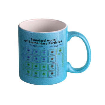 Standard model of elementary particles, Κούπα Σιέλ Glitter που γυαλίζει, κεραμική, 330ml