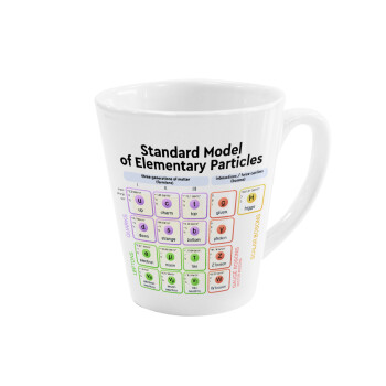 Standard model of elementary particles, Κούπα κωνική Latte Λευκή, κεραμική, 300ml