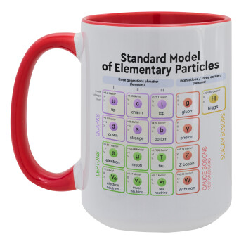 Standard model of elementary particles, Κούπα Mega 15oz, κεραμική Κόκκινη, 450ml