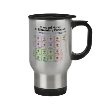 Standard model of elementary particles, Stainless steel travel mug with lid, double wall 450ml