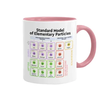 Standard model of elementary particles, Κούπα χρωματιστή ροζ, κεραμική, 330ml