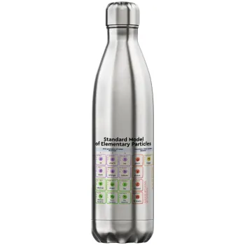 Standard model of elementary particles, Μεταλλικό παγούρι θερμός Inox (Stainless steel), διπλού τοιχώματος, 750ml