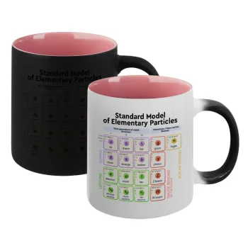Standard model of elementary particles, Κούπα Μαγική εσωτερικό ΡΟΖ, κεραμική 330ml που αλλάζει χρώμα με το ζεστό ρόφημα
