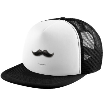 Ο καλύτερος μουστακαλής του κόσμου!!!, Καπέλο Soft Trucker με Δίχτυ Black/White 