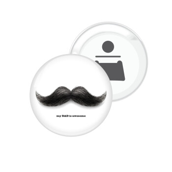 Ο καλύτερος μουστακαλής του κόσμου!!!, Μαγνητάκι και ανοιχτήρι μπύρας στρογγυλό διάστασης 5,9cm