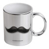 Mug ceramic, silver mirror, 330ml