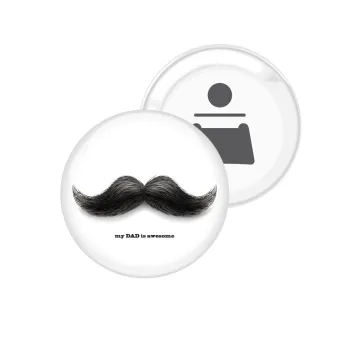 Ο καλύτερος μουστακαλής του κόσμου!!!, Μαγνητάκι και ανοιχτήρι μπύρας στρογγυλό διάστασης 5,9cm