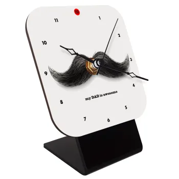 Ο καλύτερος μουστακαλής του κόσμου!!!, Επιτραπέζιο ρολόι ξύλινο με δείκτες (10cm)