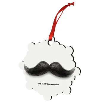 Ο καλύτερος μουστακαλής του κόσμου!!!, Στολίδι Χριστουγεννιάτικο στολίδι snowflake ξύλινο 7.5cm