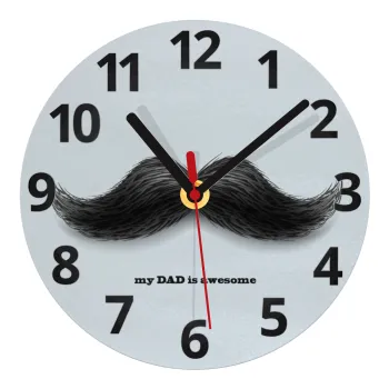 Ο καλύτερος μουστακαλής του κόσμου!!!, Ρολόι τοίχου γυάλινο (20cm)