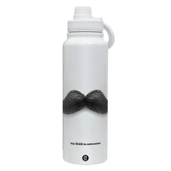 Ο καλύτερος μουστακαλής του κόσμου!!!, Θερμός 1L Ανοξείδωτο με Βάση Κινητού & Διπλά Τοιχώματα