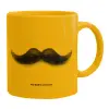Ceramic coffee mug yellow, 330ml