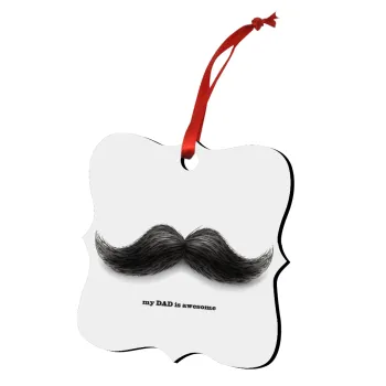 Ο καλύτερος μουστακαλής του κόσμου!!!, Christmas ornament polygon wooden 7.5cm