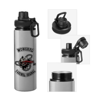 Day's Gone, mongrel farewell original, Metallic water bottle with safety cap, 850ml aluminum